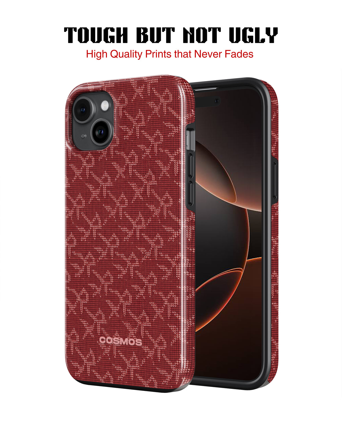 Samsung Galaxy S25 Tank Case | Textures (Crimson Knit)