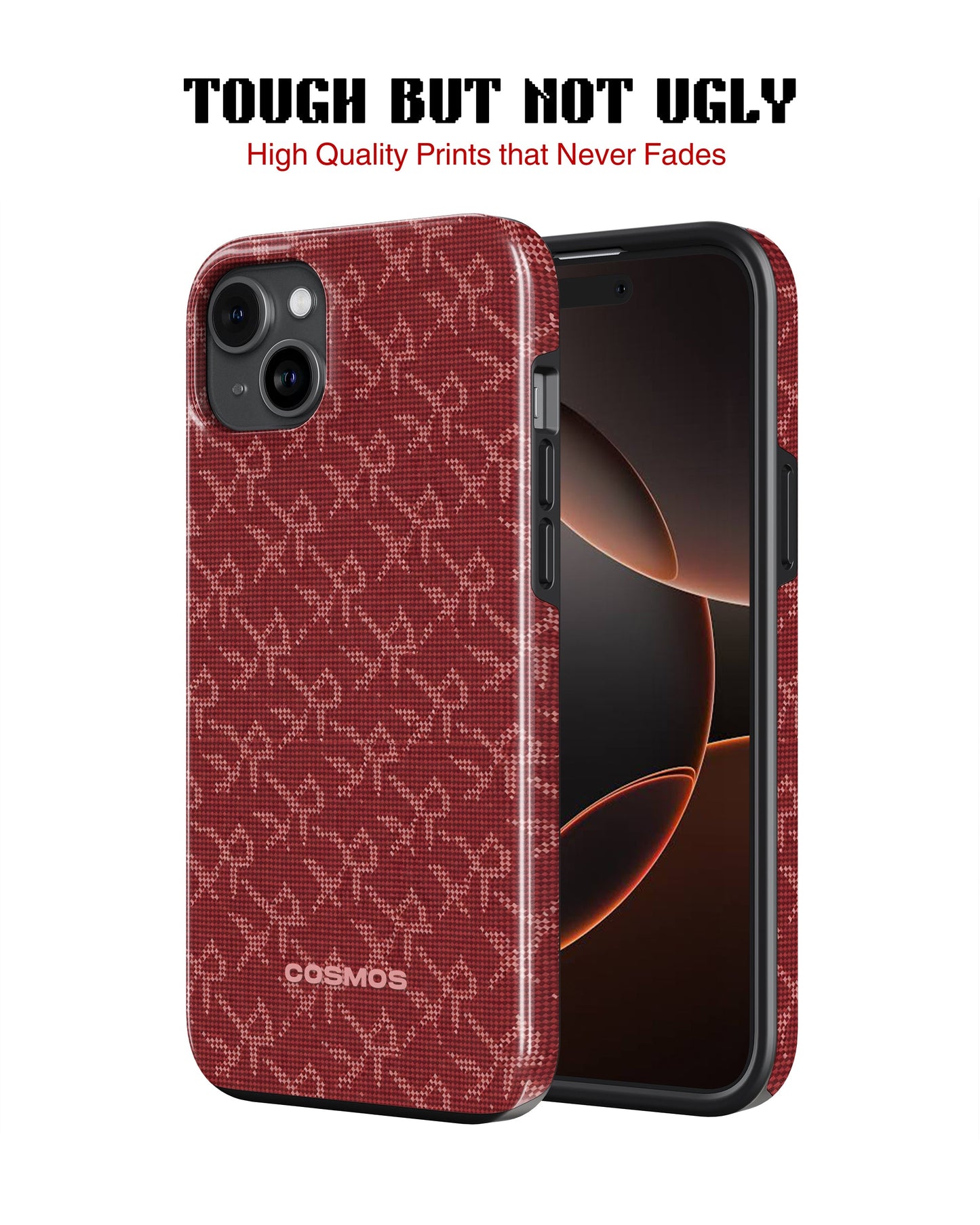 iPhone 12 Tank Case | Textures (Crimson Knit)