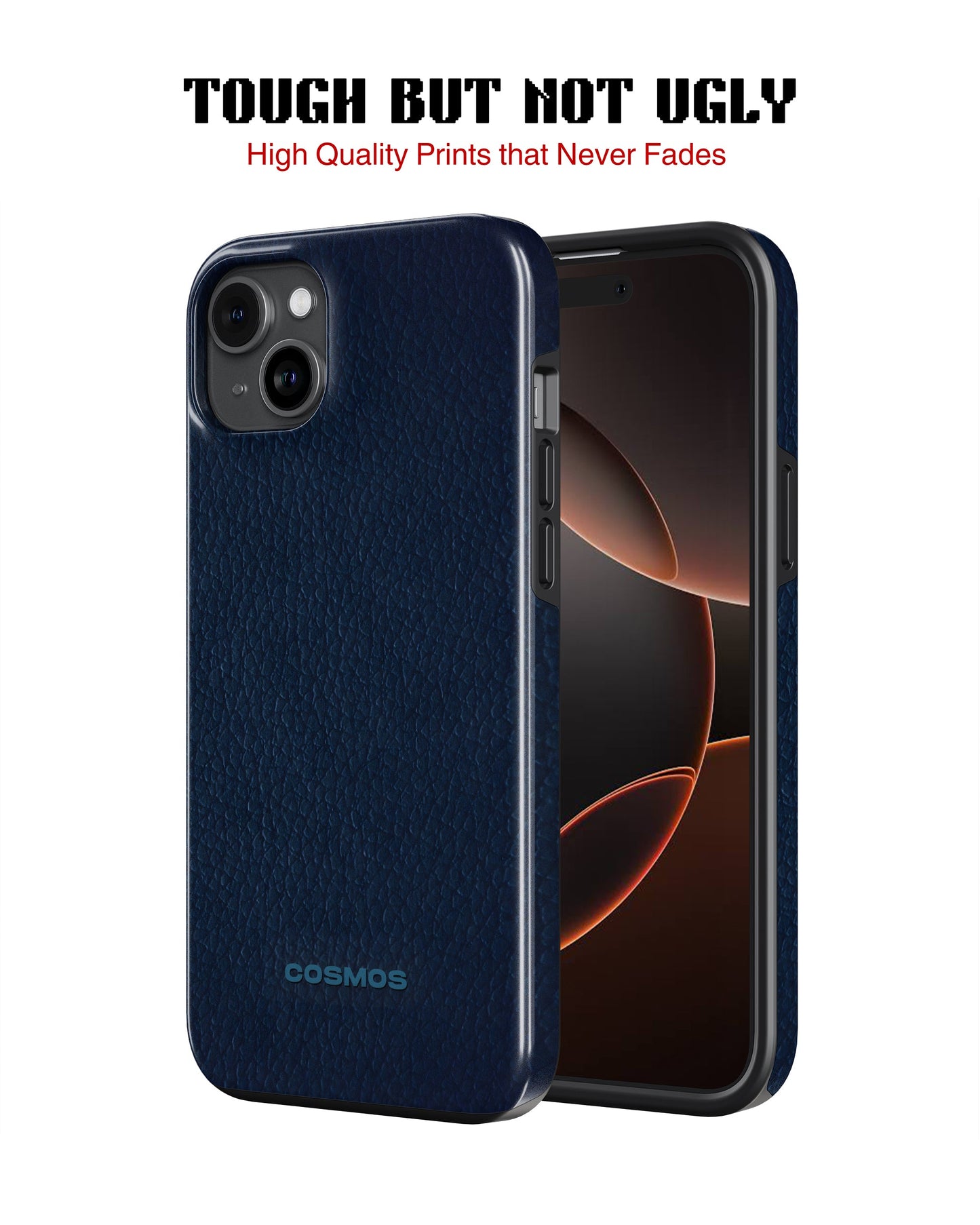 iPhone 15 Plus Tank Case | Textures (Deep Navy)