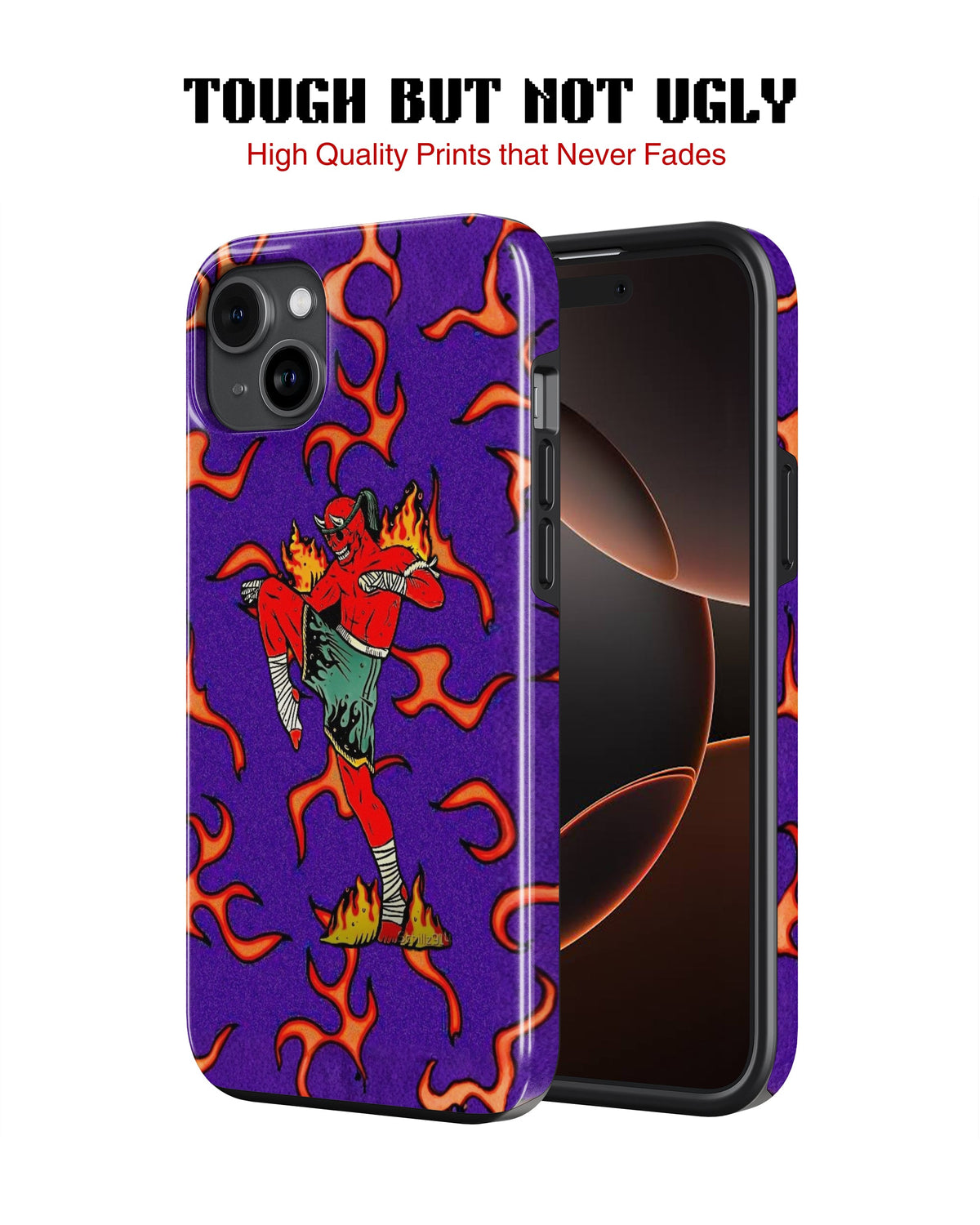 iPhone 14 Plus Tank Case | Modernism (Fire Runner)