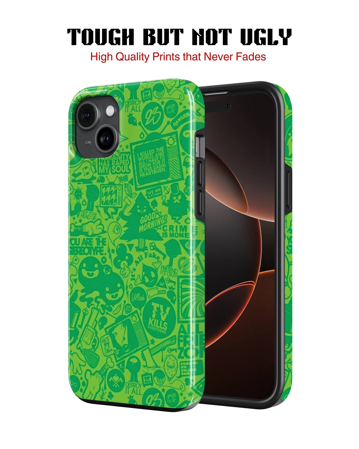 iPhone 11 Tank Case | Modernism (Green Chaos)