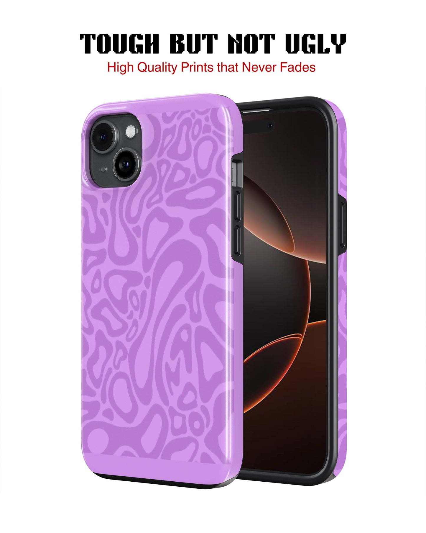 iPhone 14 Plus Tank Case | Modernism (Lilac Melt)