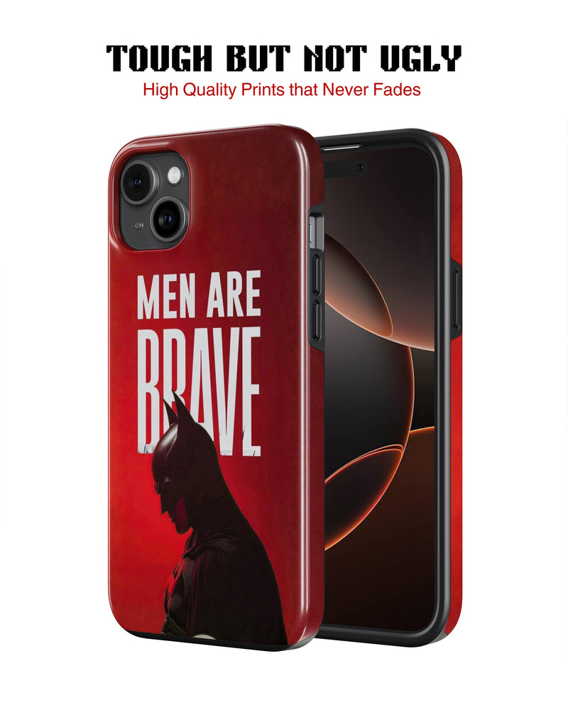 iPhone 15 Plus Tank Case | Superhero (Men are Brave)