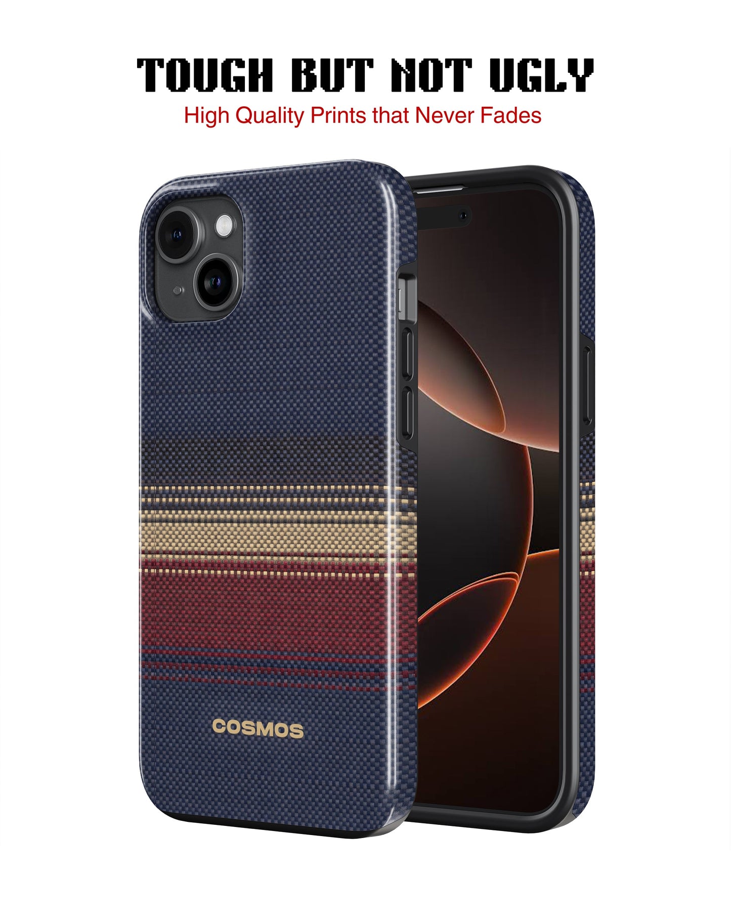 iPhone 16 Plus Tank Case | Textures (Midnight Border)
