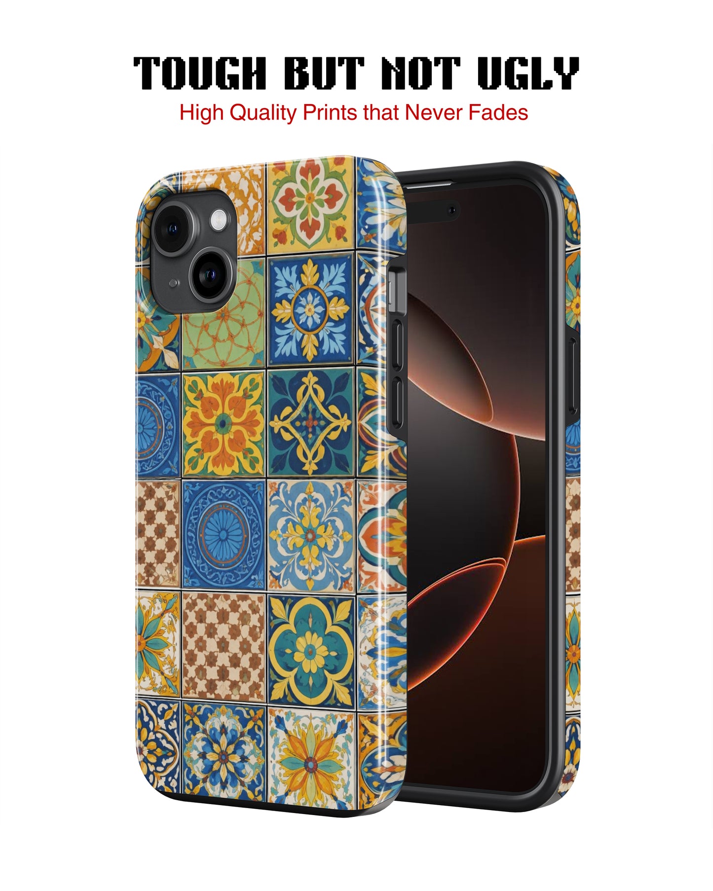 Samsung Galaxy S25 Tank Case | Girls Aesthetics (Moroccan Tiles)