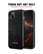 Samsung Galaxy S25 Tank Case | Textures (Obsidian Croc)