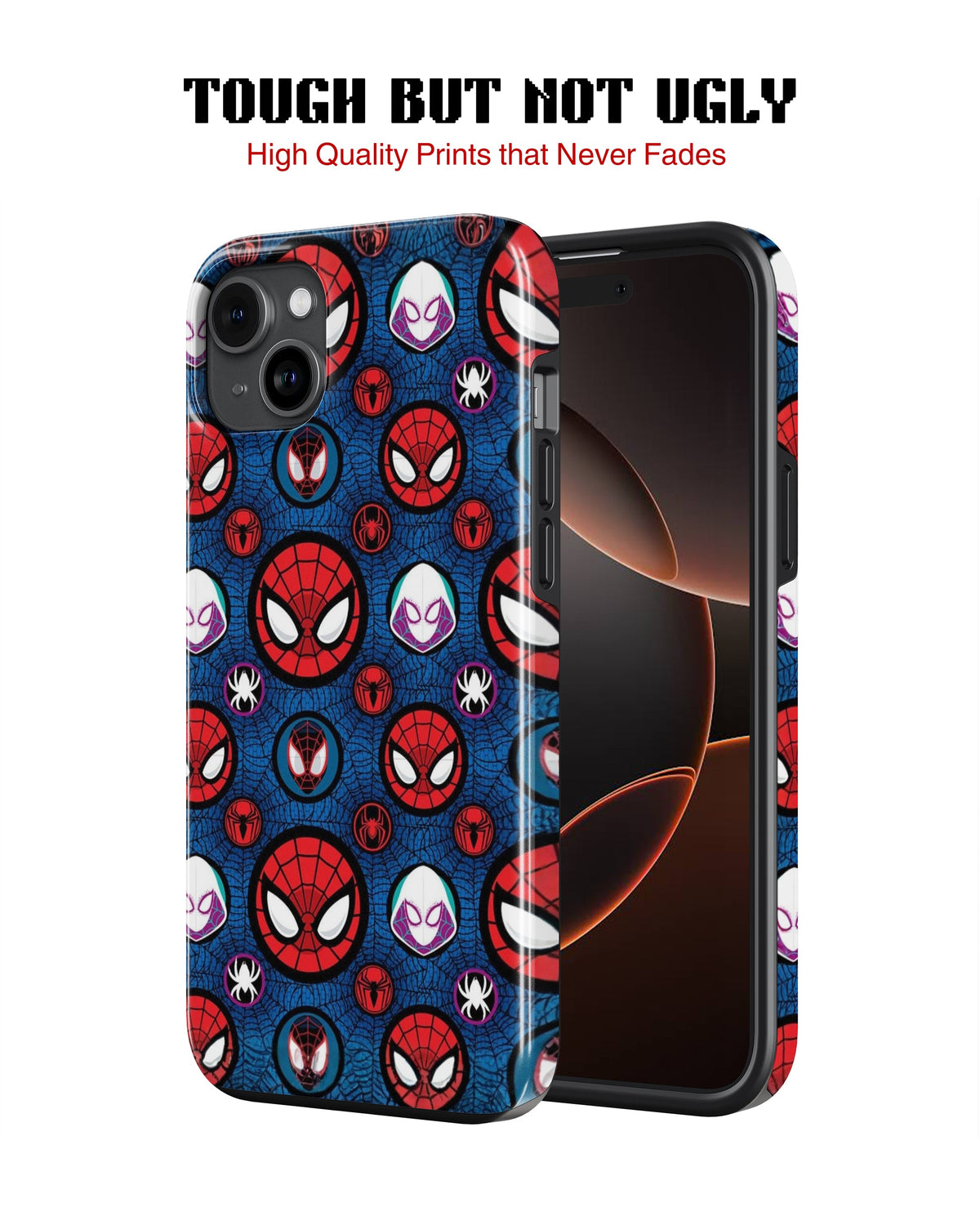 iPhone 12 Mini Tank Case | Superhero (Spider Icons)