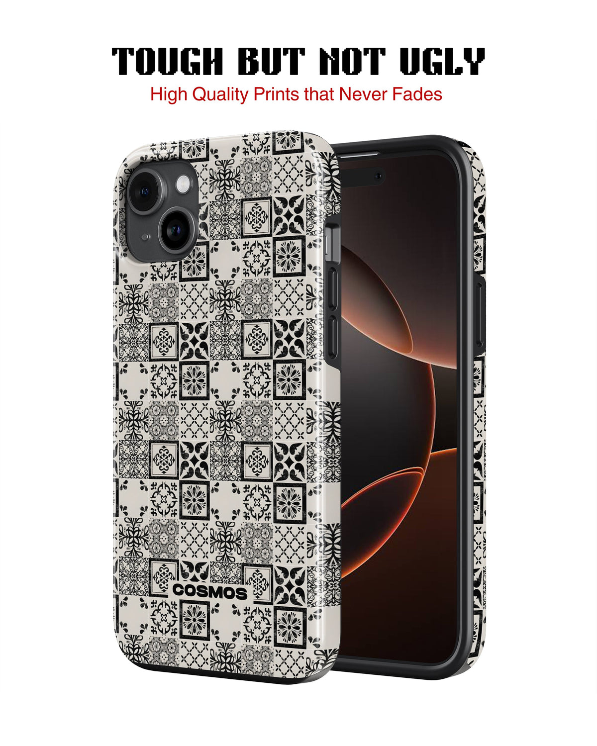 iPhone 16 Plus Tank Case | Textures (Vintage Mosaic)