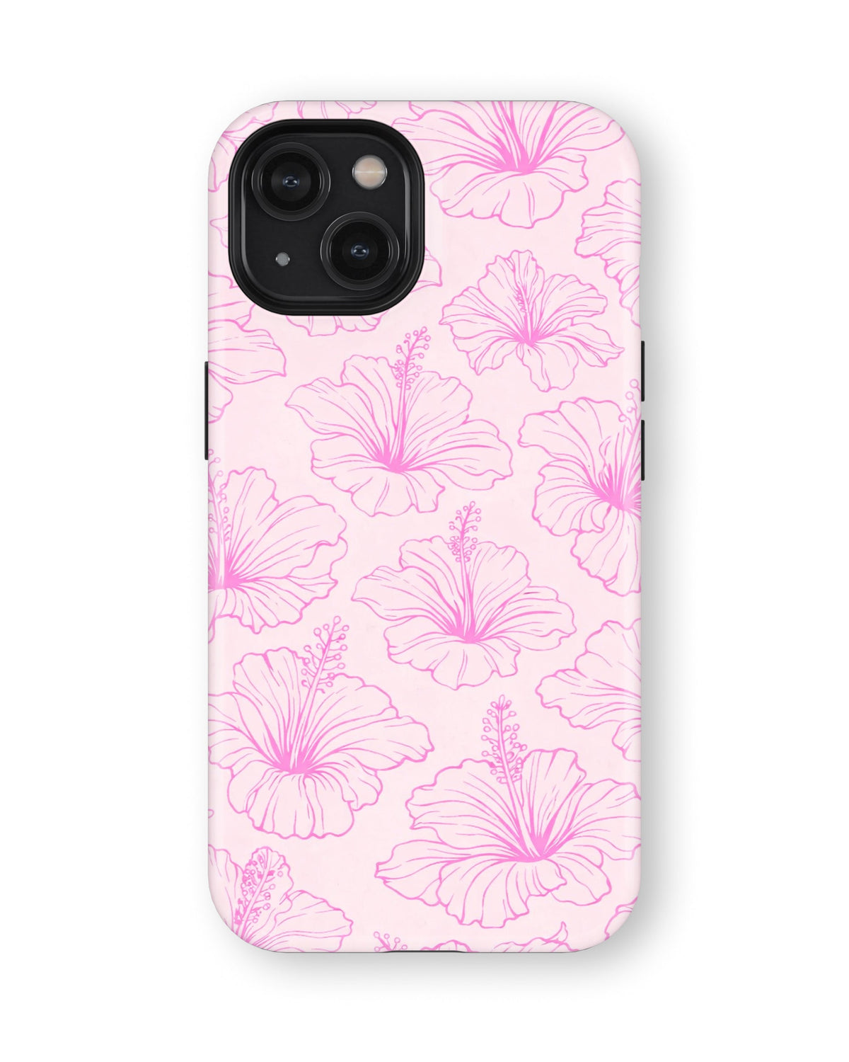 iPhone 13 Tank Case | Girls Aesthetics (Blush Hibiscus)