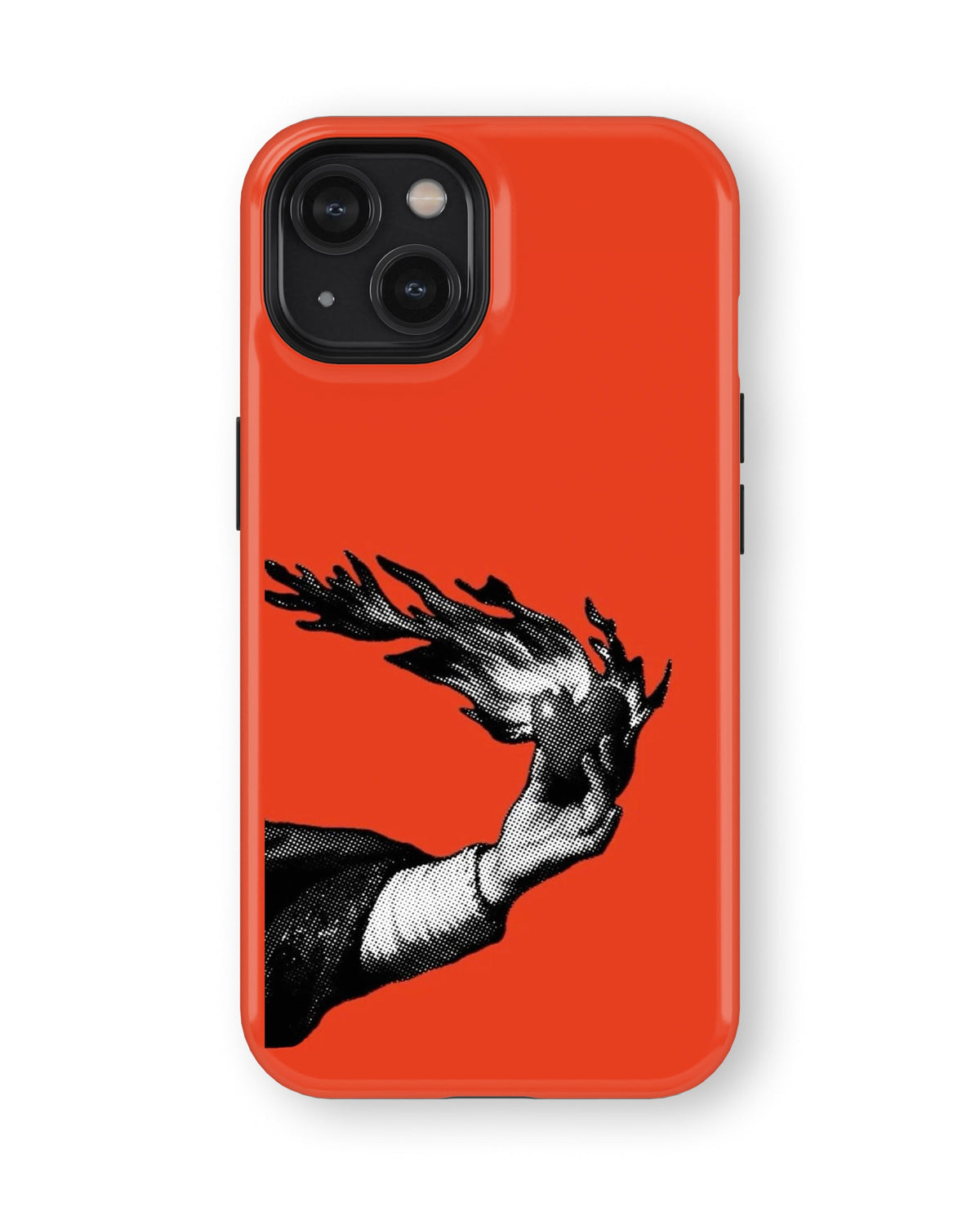 iPhone 15 Plus Tank Case | Modernism (Burning Hand)