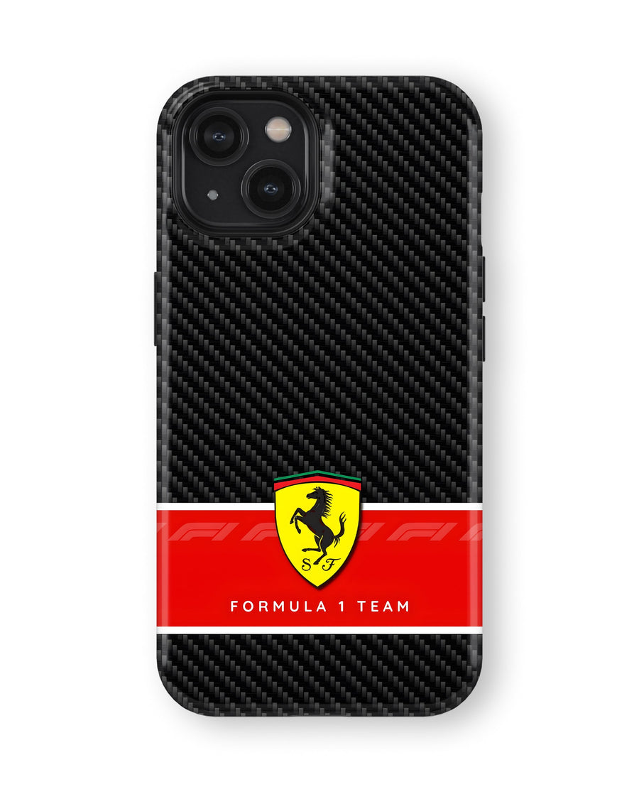 iPhone 15 Plus Tank Case | Formula 1 (Carbon Ferrari)
