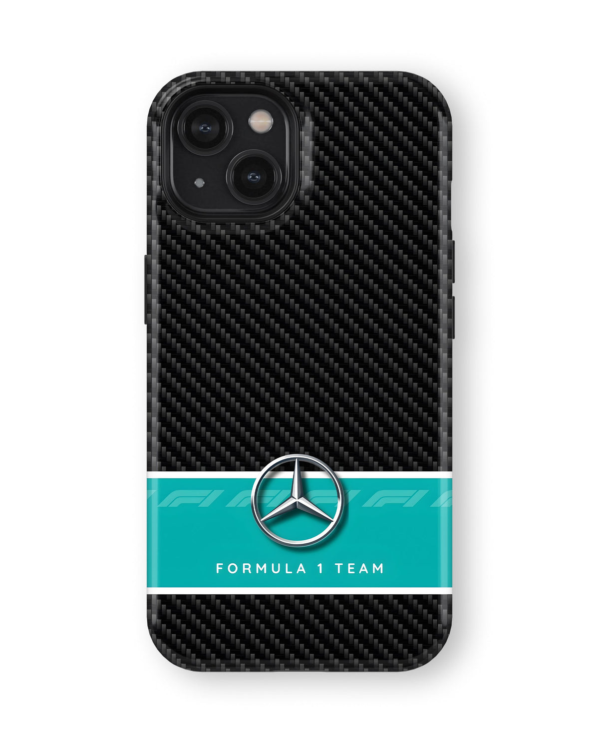 iPhone 15 Plus Tank Case | Formula 1 (Carbon Mercedes)