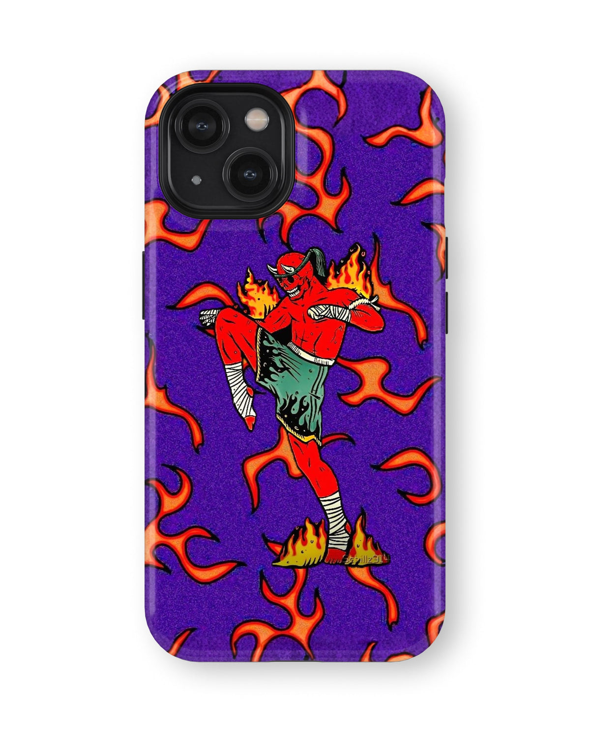 iPhone 15 Plus Tank Case | Modernism (Fire Runner)