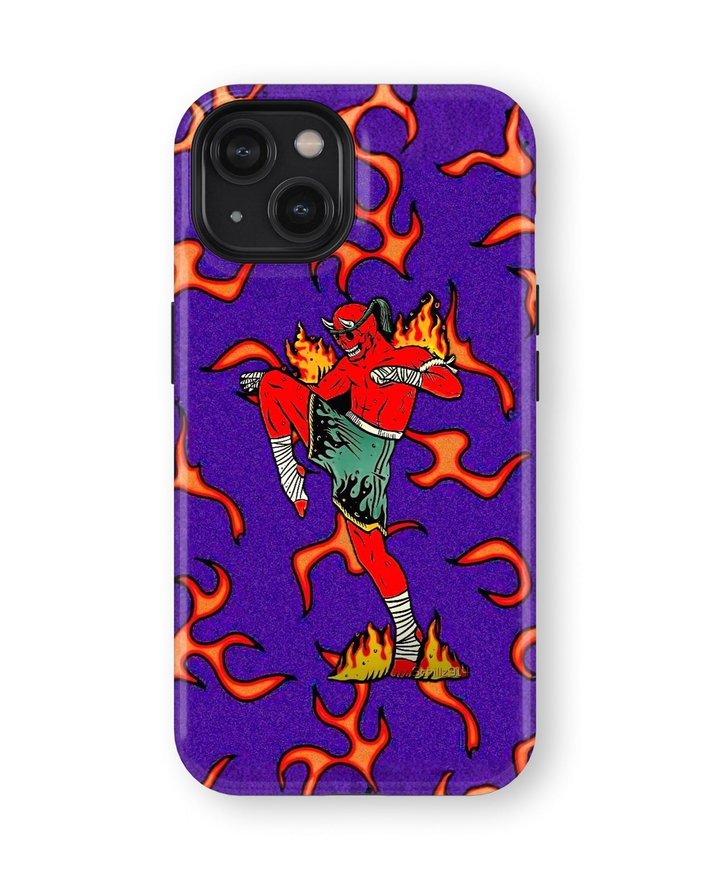 iPhone 15 Plus Tank Case | Modernism (Fire Runner)