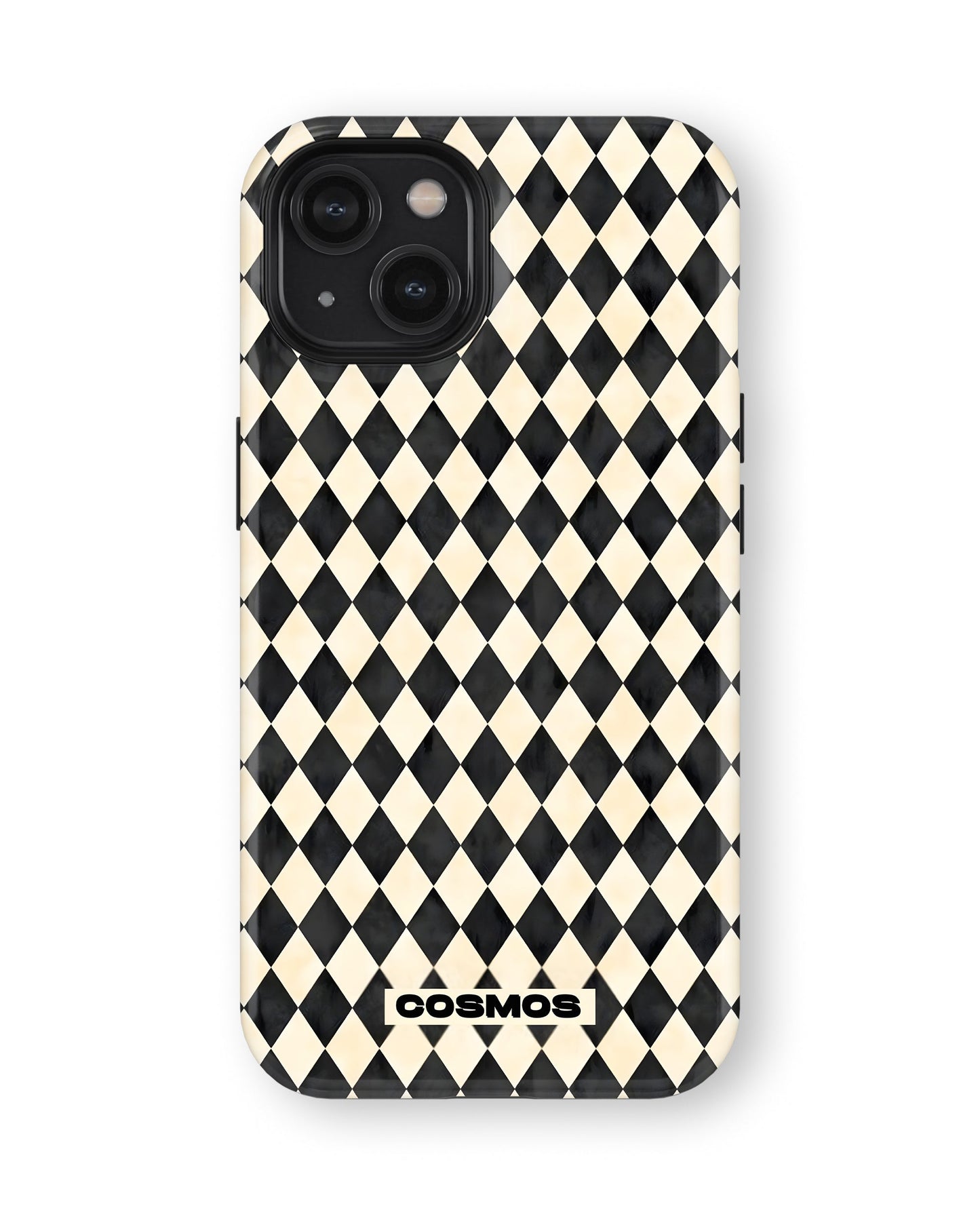 iPhone 14 Tank Case | Textures (Harlequin Ivory)