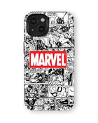 iPhone 15 Plus Tank Case | Superhero (Marvel Grid)