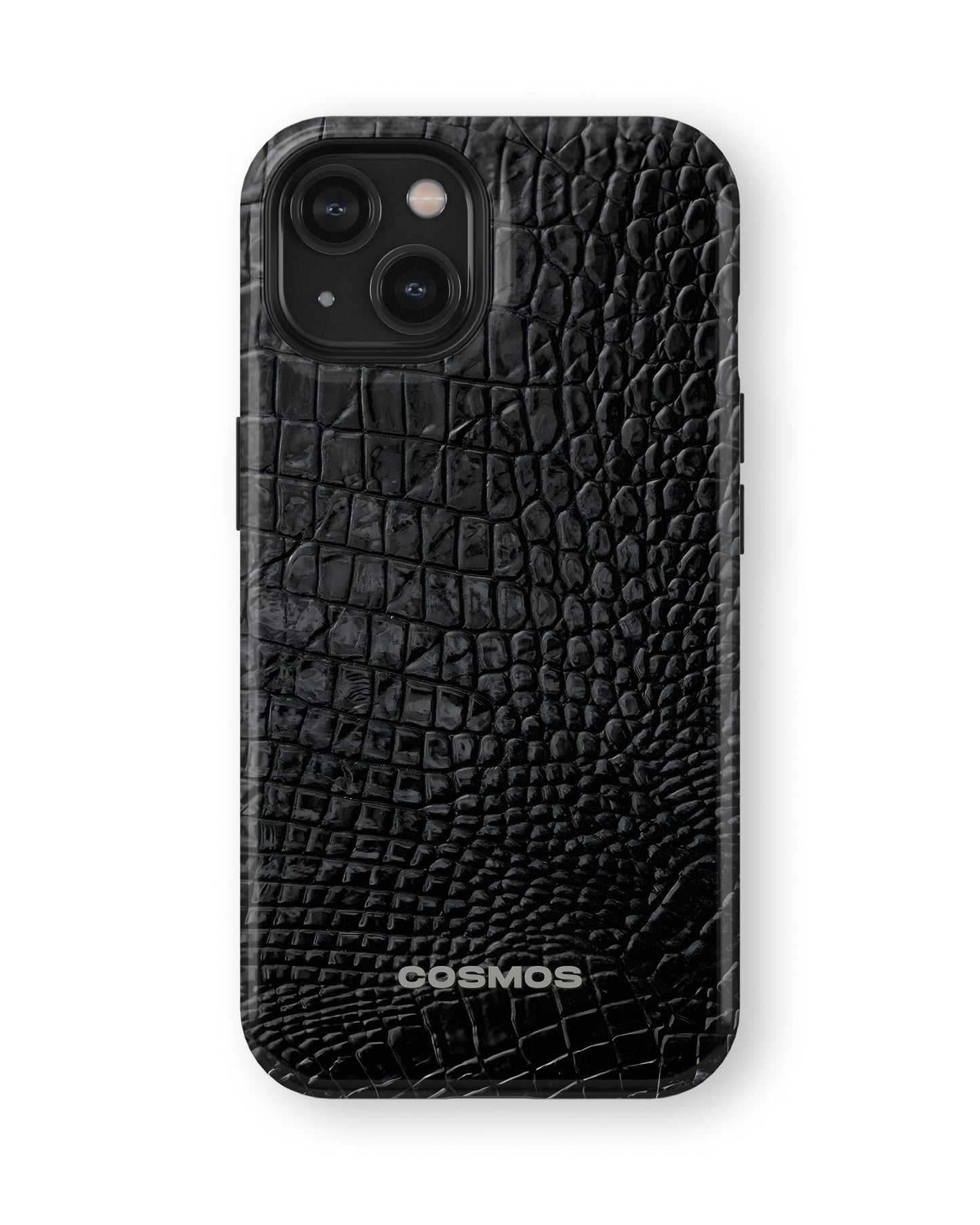 iPhone 14 Tank Case | Textures (Obsidian Croc)