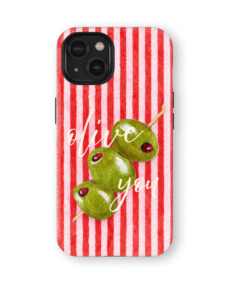 iPhone 14 Plus Tank Case | Girls Aesthetics (Olive Love)