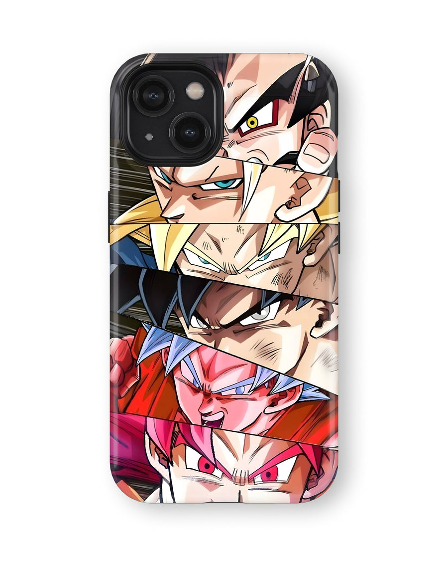 iPhone 14 Tank Case | Anime (Saiyan Faces)