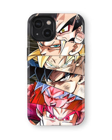 iPhone 14 Plus Tank Case | Anime (Saiyan Faces)