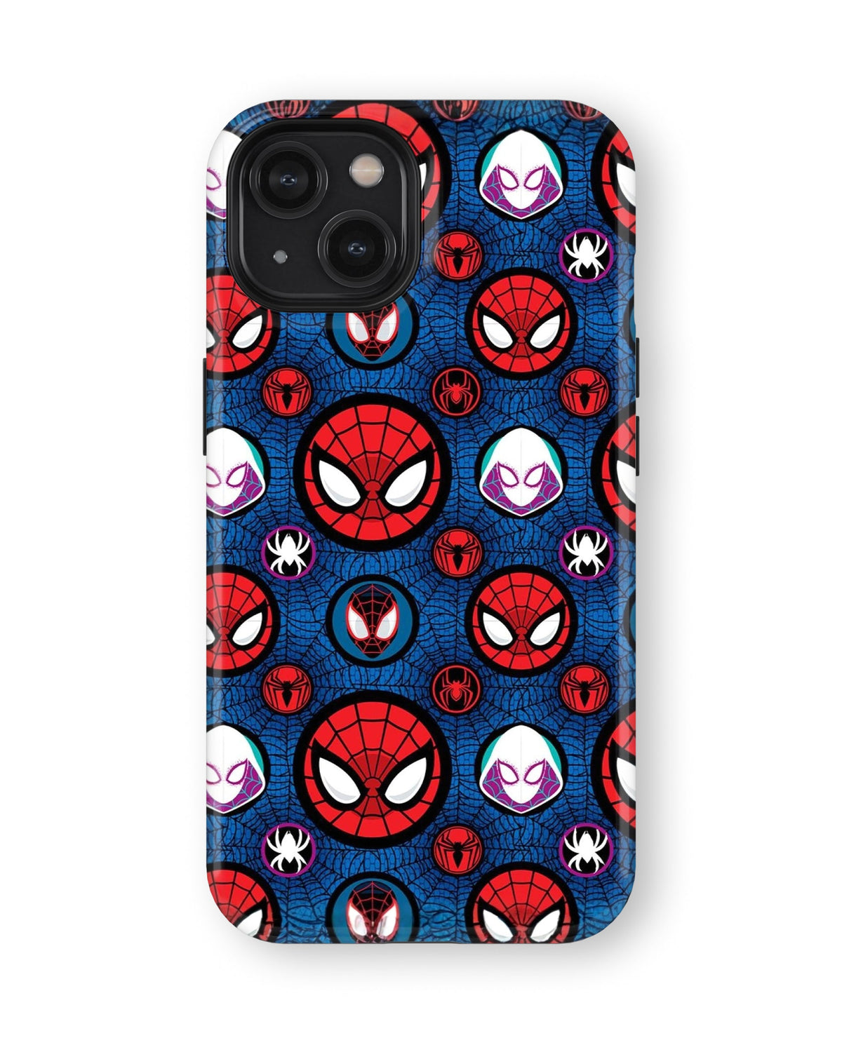 iPhone 13 Mini Tank Case | Superhero (Spider Icons)