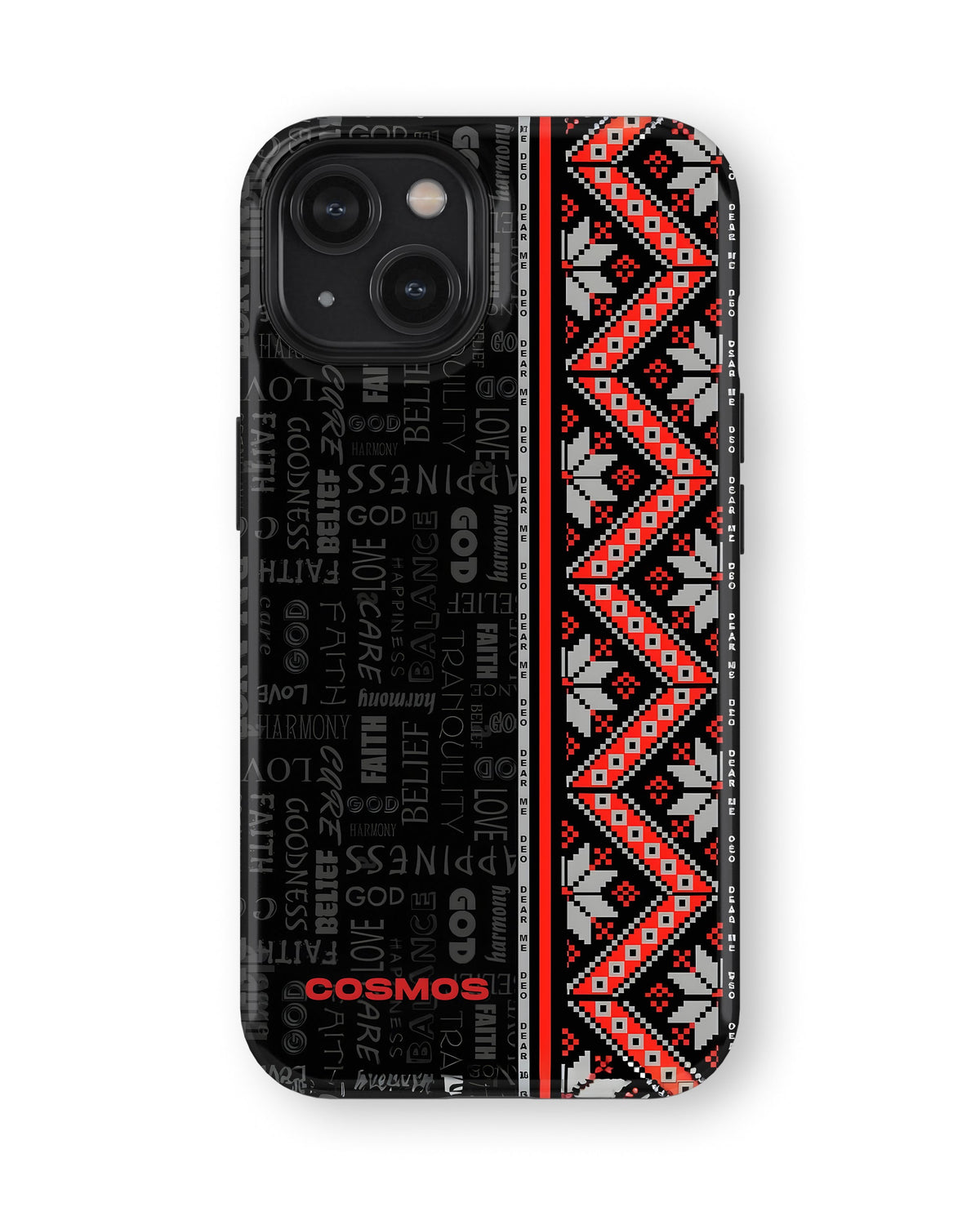iPhone 14 Tank Case | Textures (Tribal Noir)