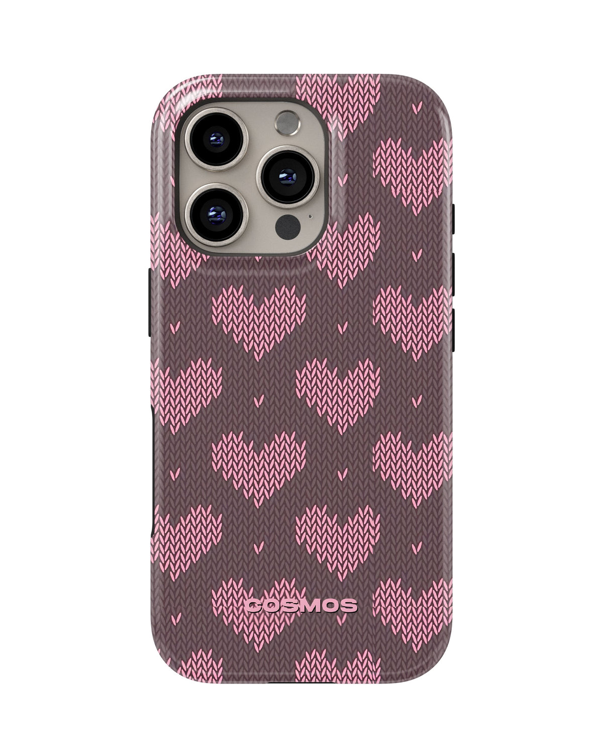 iPhone 16 Pro Max Tank Case | Textures (Blush Hearts)