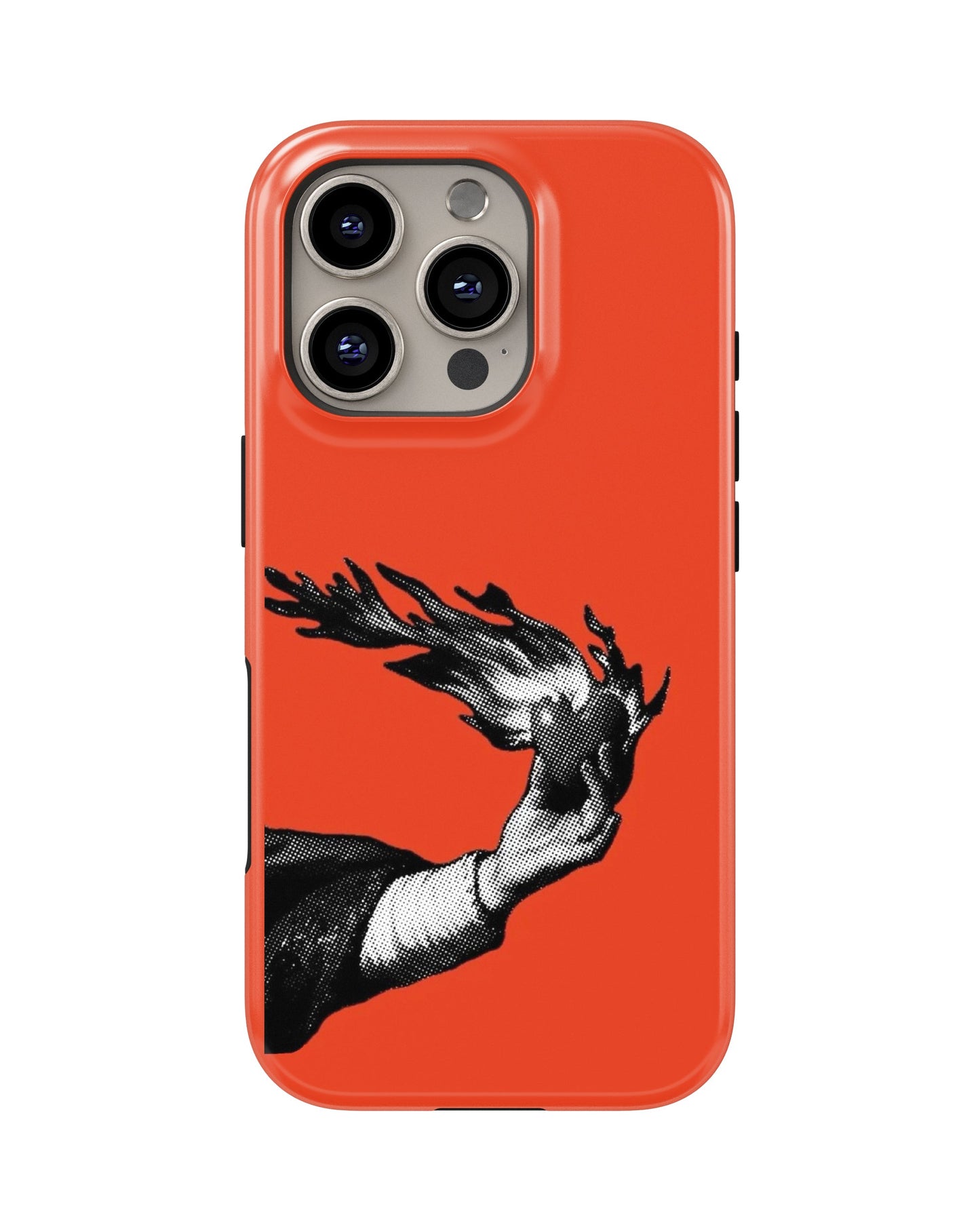 iPhone 16 Pro Max Tank Case | Modernism (Burning Hand)