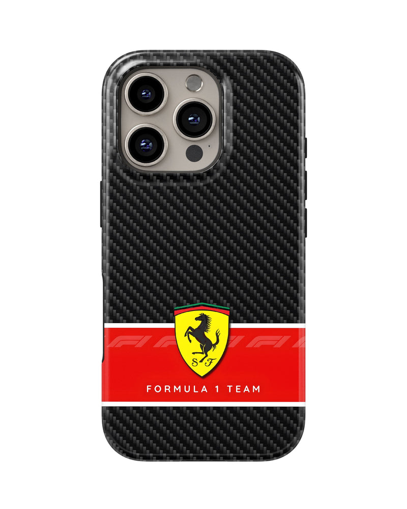 iPhone 16 Pro Max Tank Case | Formula 1 (Carbon Ferrari)