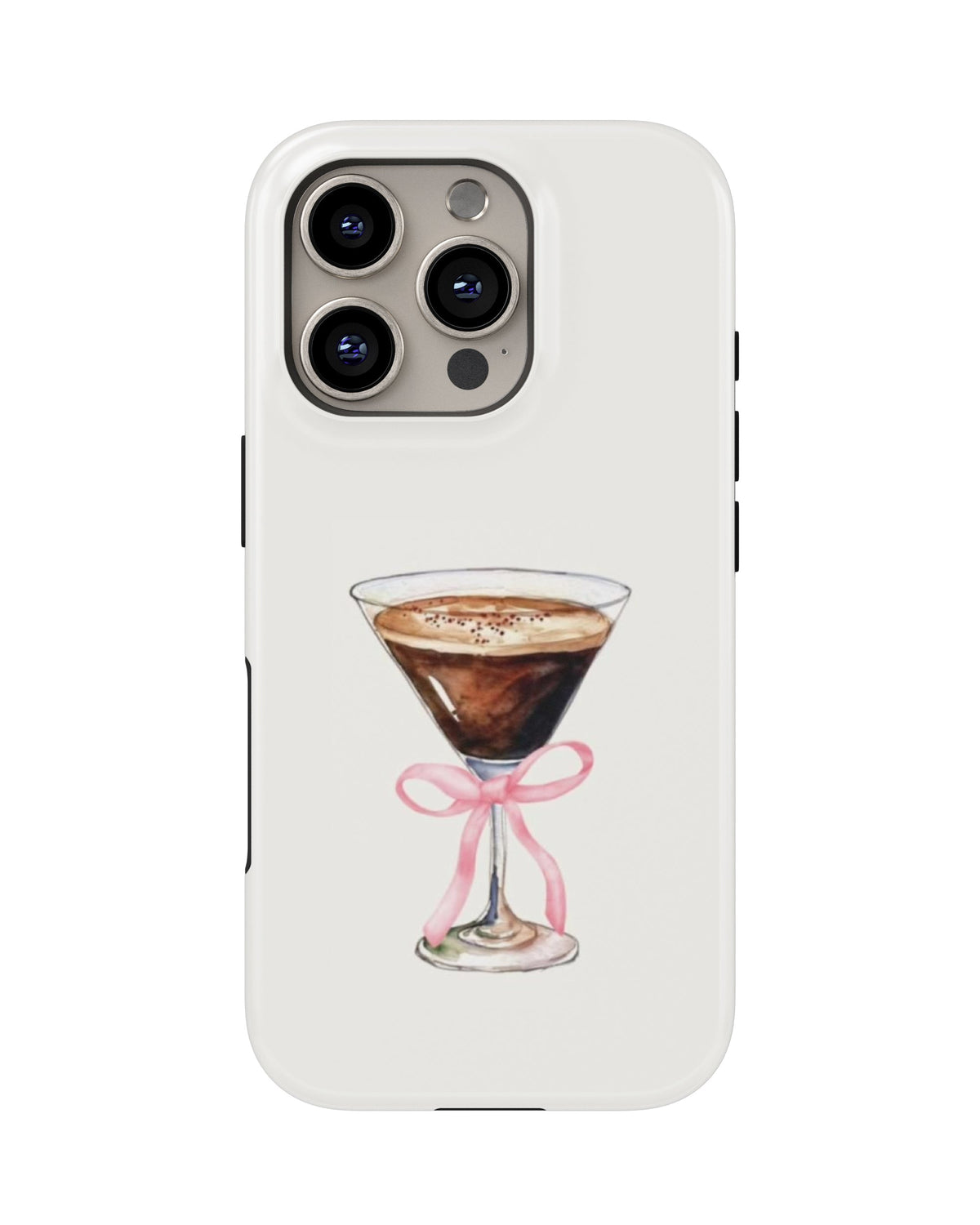 iPhone 16 Pro Max Tank Case | Girls Aesthetics (Espresso Bow)