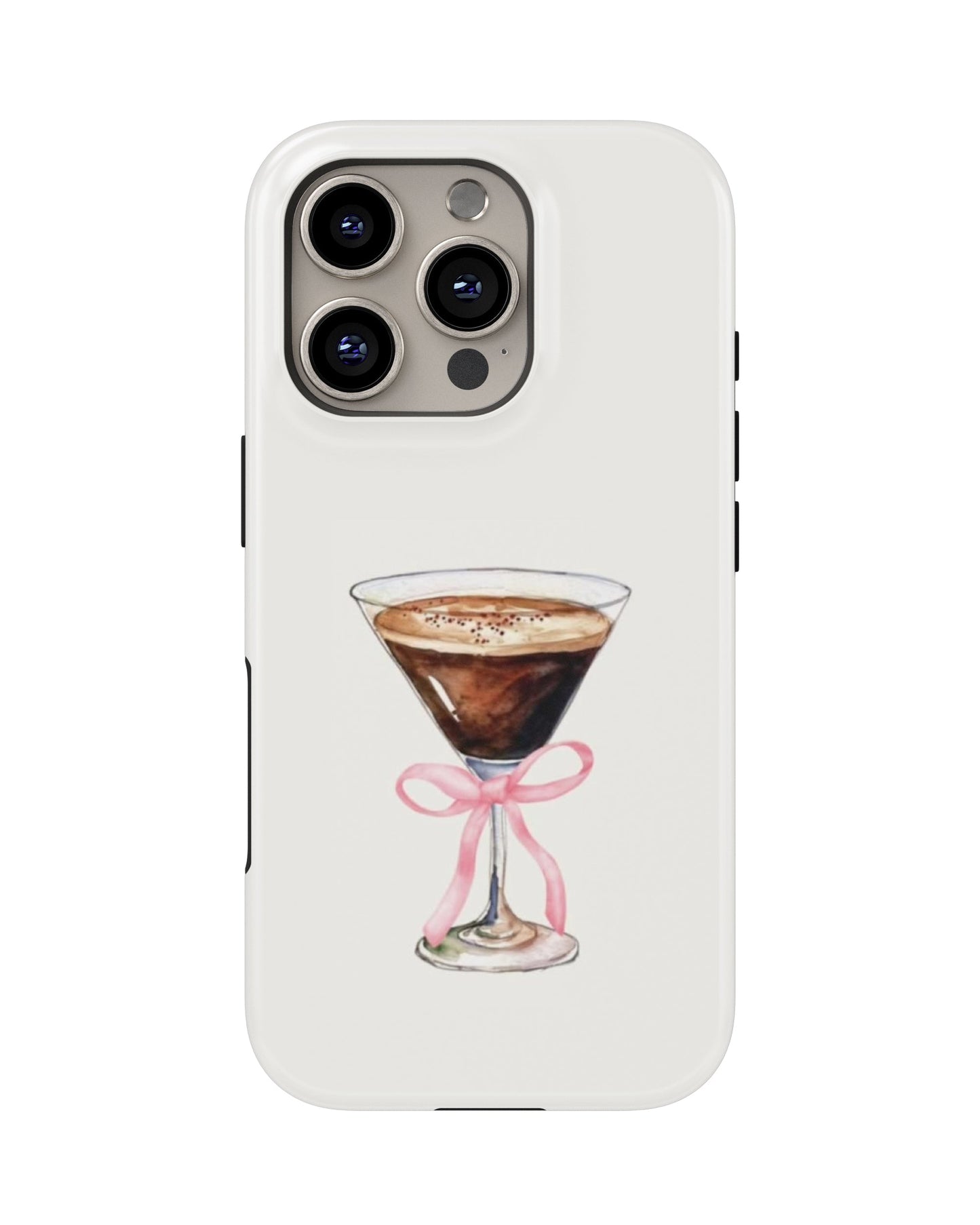 iPhone 16 Pro Max Tank Case | Girls Aesthetics (Espresso Bow)