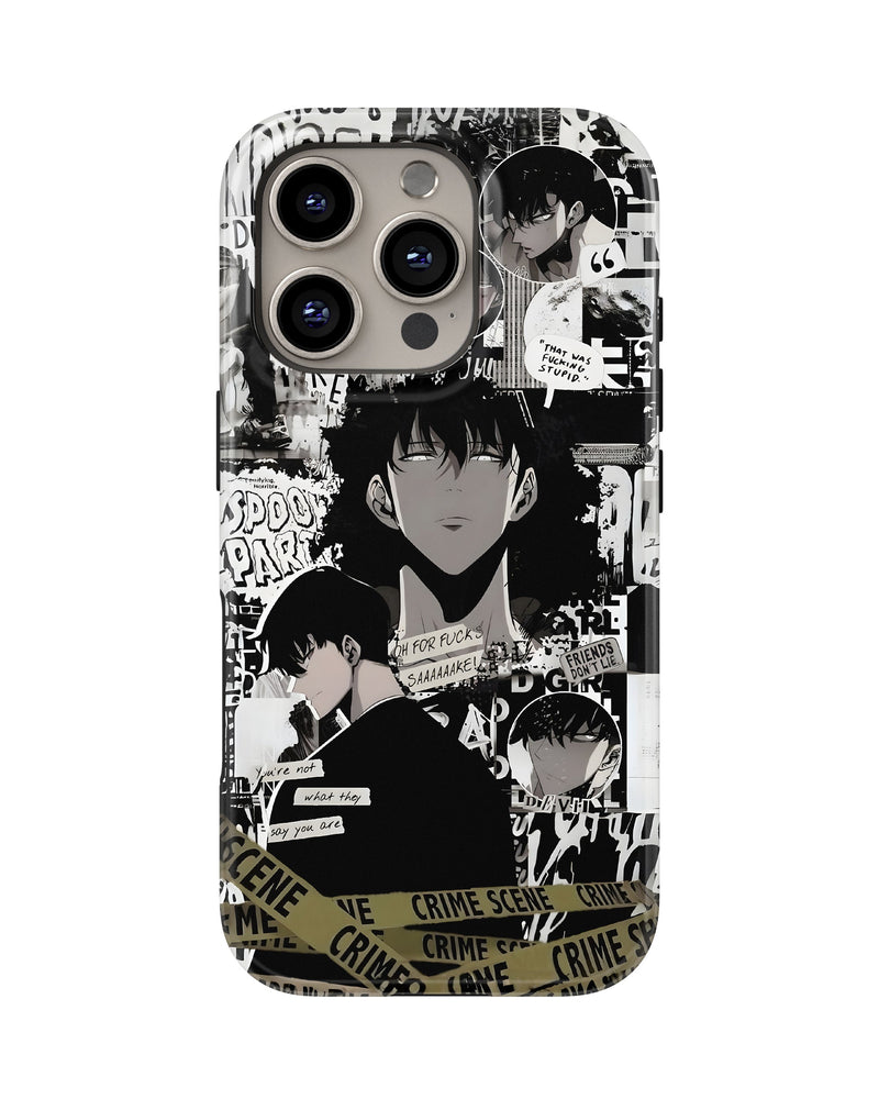 iPhone 16 Pro Max Tank Case | Anime (Manga Noir)