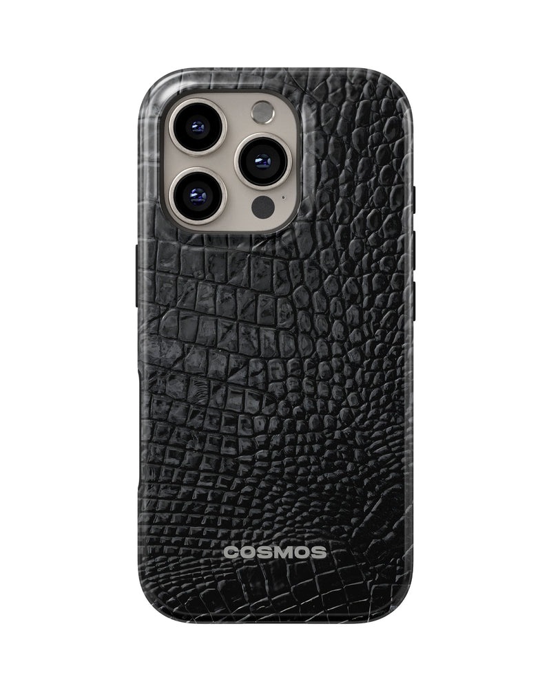 iPhone 16 Pro Tank Case | Textures (Obsidian Croc)