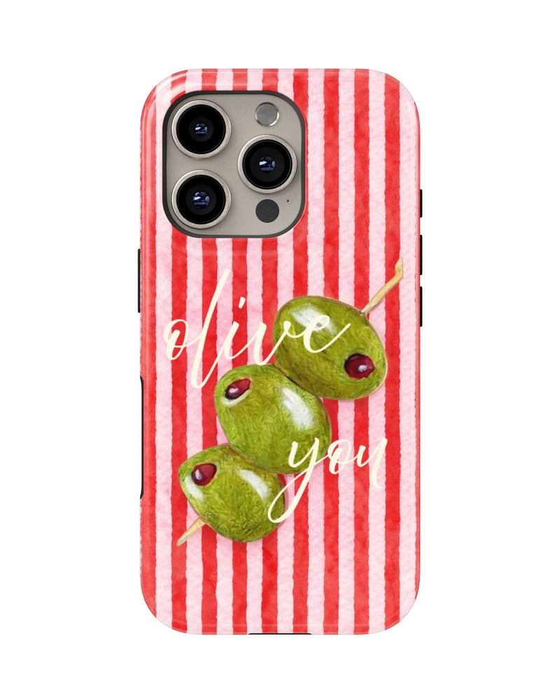 iPhone 16 Pro Tank Case | Girls Aesthetics (Olive Love)