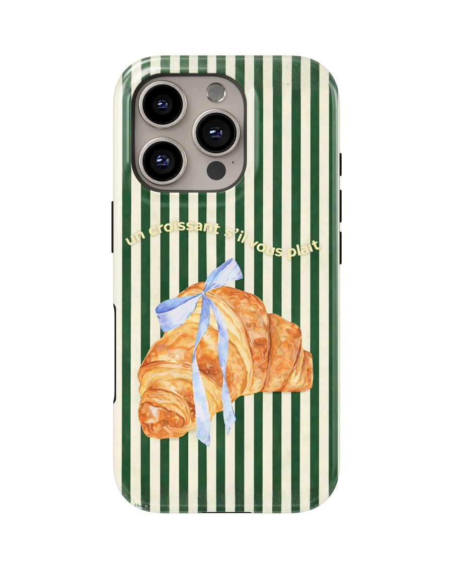 iPhone 16 Pro Tank Case | Girls Aesthetics (Paris Croissant)
