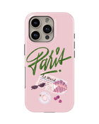 iPhone 16 Pro Max Tank Case | Girls Aesthetics (Paris Pink)