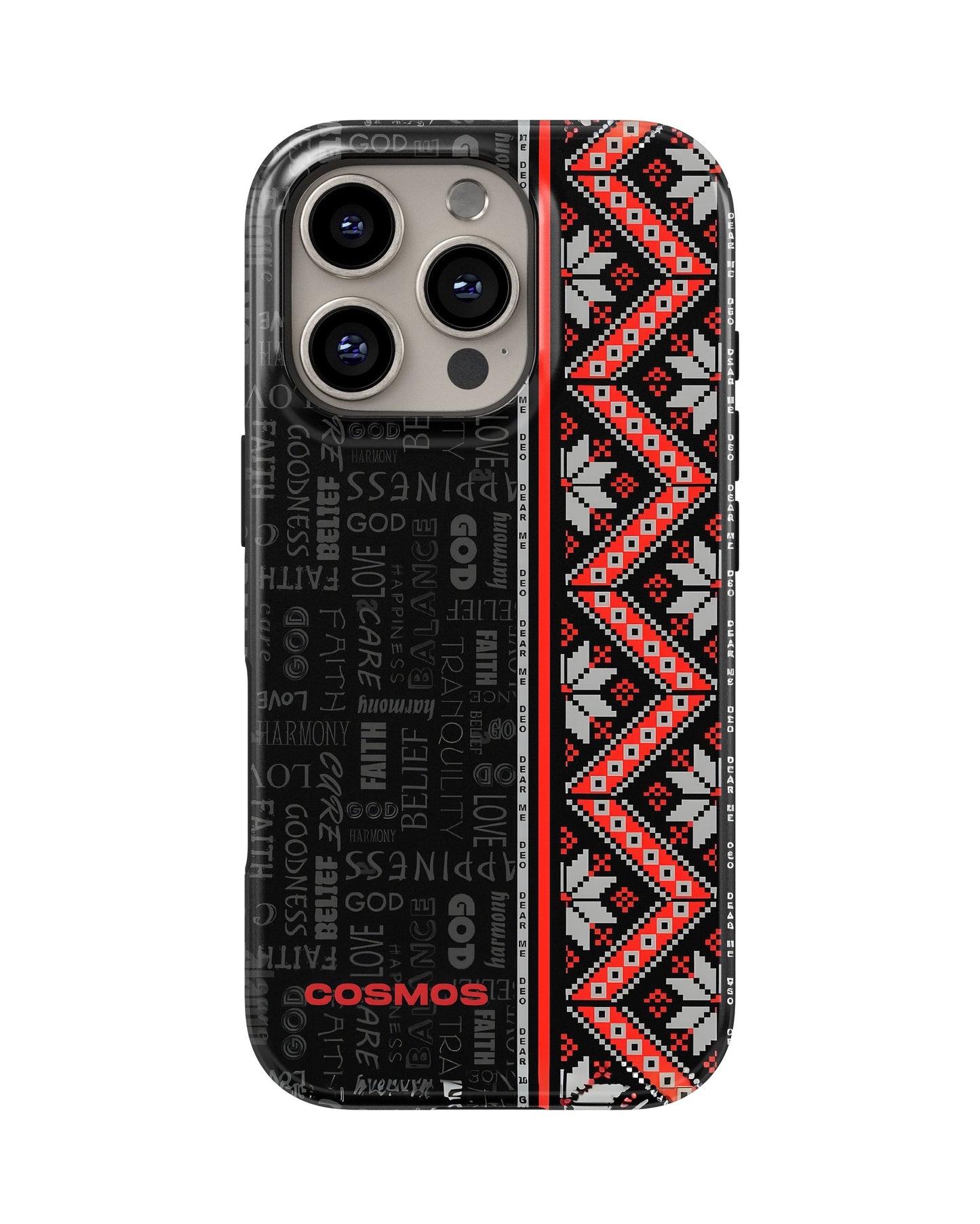 iPhone 16 Pro Max Tank Case | Textures (Tribal Noir)