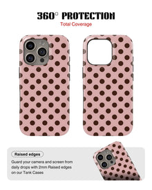 iPhone 16 Pro Tank Case | Girls Aesthetics (Choco Dots)