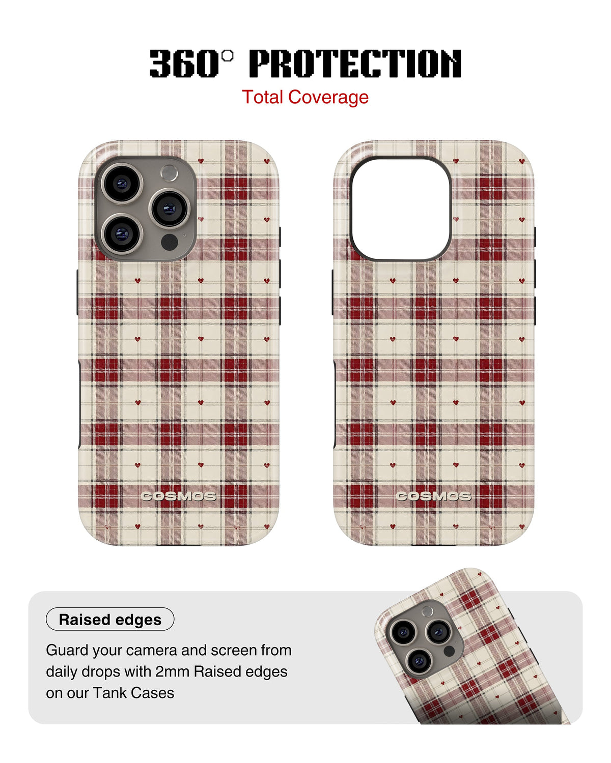 iPhone 16 Pro Max Tank Case | Textures (Heritage Plaid)
