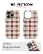 iPhone 16 Pro Max Tank Case | Textures (Heritage Plaid)