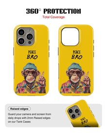 iPhone 16 Pro Max Tank Case | Modernism (Peace Bro)