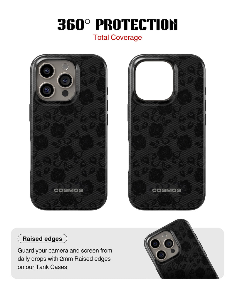iPhone 16 Pro Max Tank Case | Textures (Shadow Bloom)