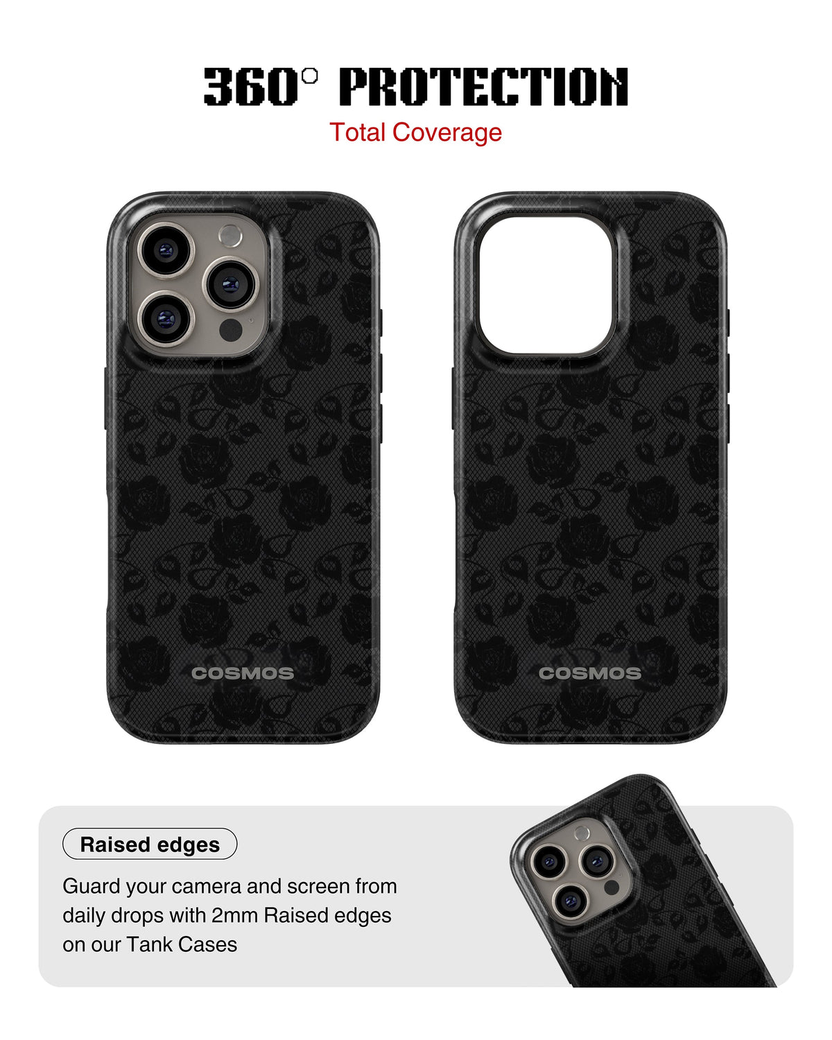 iPhone 16 Pro Tank Case | Textures (Shadow Bloom)
