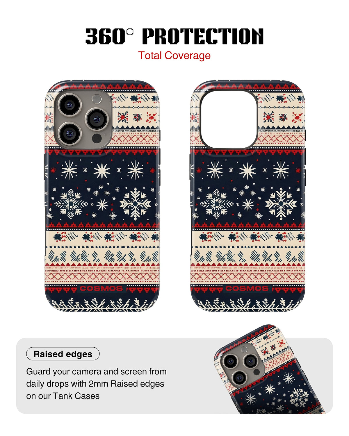 iPhone 16 Pro Max Tank Case | Textures (Snowfall Classic)