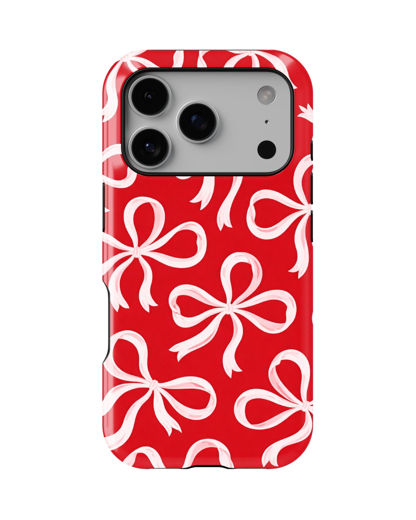 iPhone 17 Pro Max Tank Case | Girls Aesthetics (Crimson Bows)