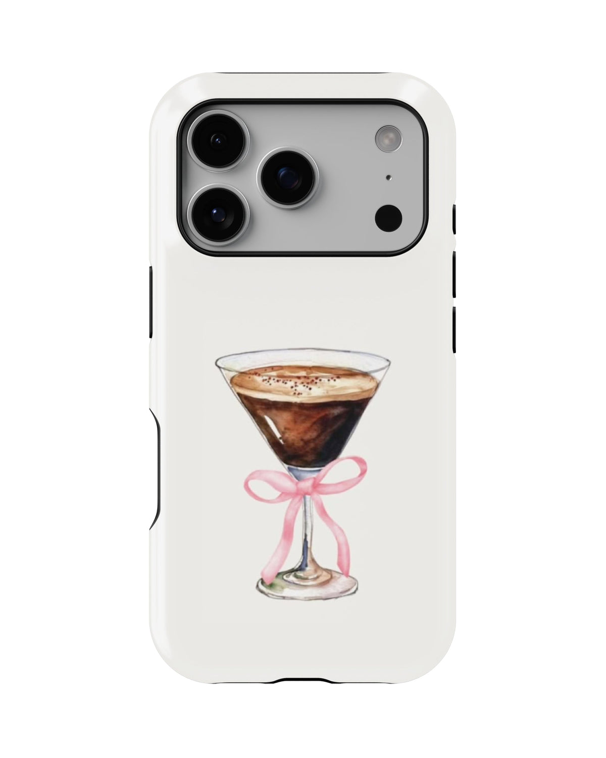 iPhone 17 Pro Tank Case | Girls Aesthetics (Espresso Bow)