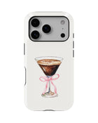 iPhone 17 Pro Tank Case | Girls Aesthetics (Espresso Bow)