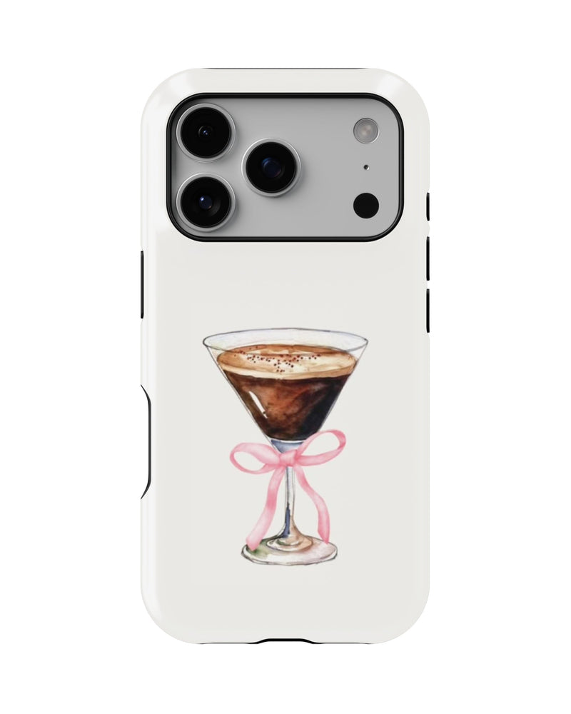 iPhone 17 Pro Tank Case | Girls Aesthetics (Espresso Bow)