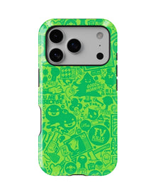 iPhone 17 Pro Tank Case | Modernism (Green Chaos)