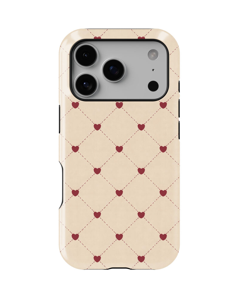 iPhone 17 Pro Tank Case | Girls Aesthetics (Heart Lattice)